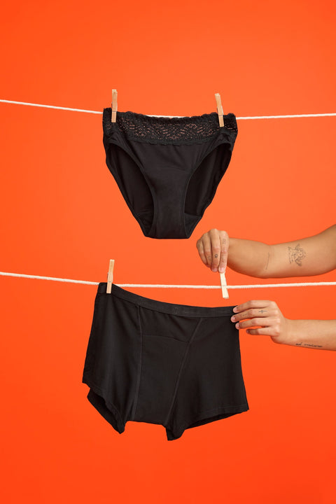 Leovqn Period Underwear for Women Lace Waistband Period Panties Heavy Flow  Menstrual Underwear Leakproof Briefs - Black XS at  Women's Clothing  store
